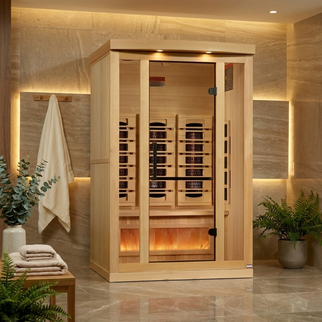 2 Person Full Spectrum with Himalayan Salt Bar IR Sauna
