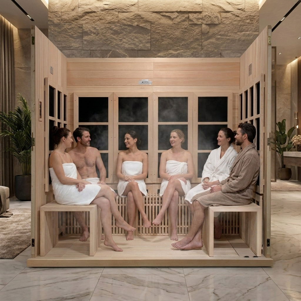 Catalonia - 8 Person Yoga & Wheelchair Accessible Near Zero EMF FAR IR Sauna