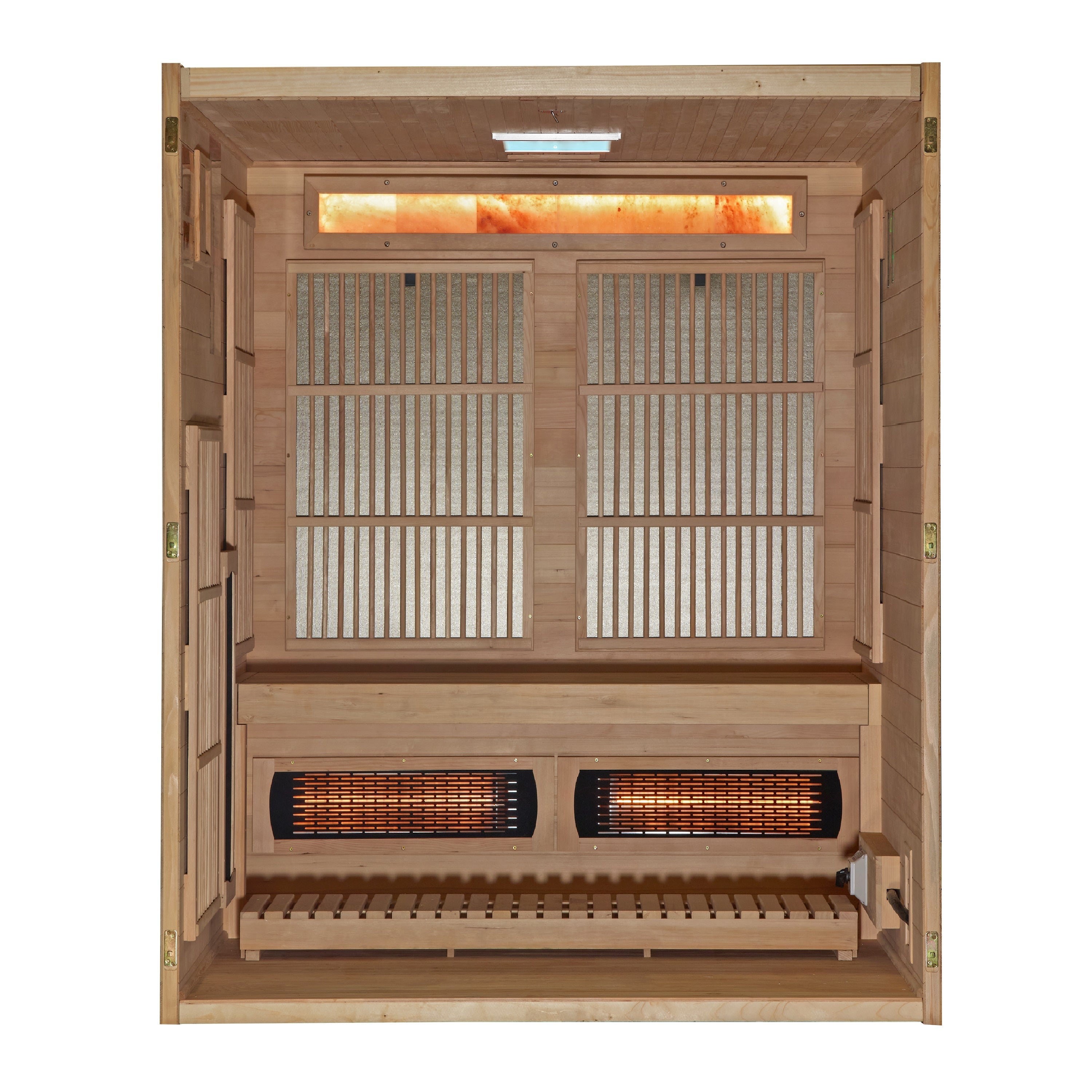 Soria 2026, 3 Person Indoor Hybrid Sauna, Full Spectrum & Built in Harvia Traditional Stove