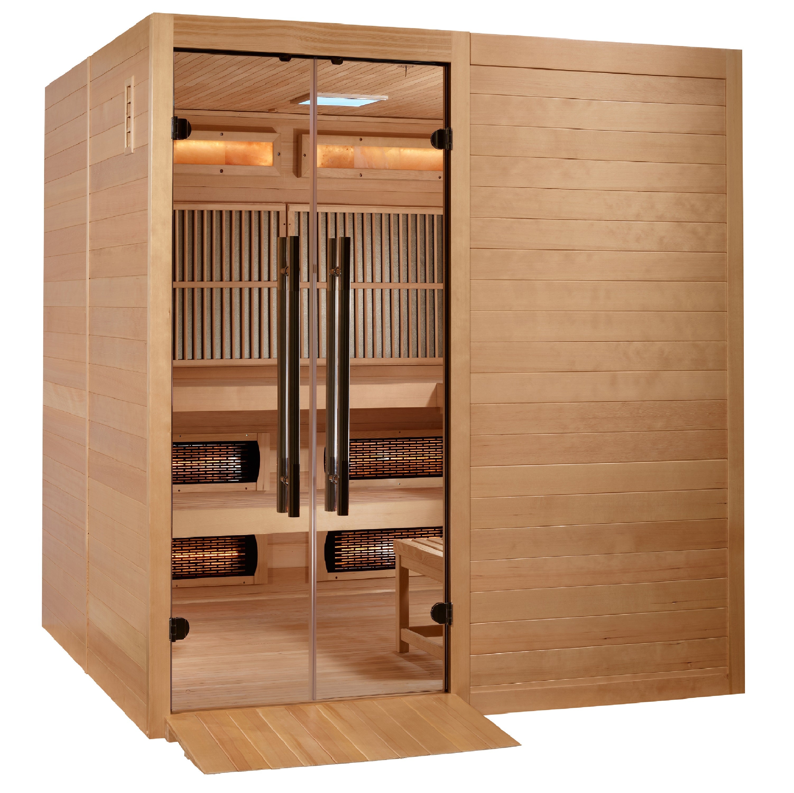 Toledo 2025, 6 Person Indoor Hybrid Sauna, Full Spectrum & Built in Harvia Traditional Stove