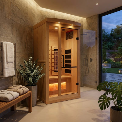 1 Person Full Spectrum with Himalayan Salt Bar IR Sauna
