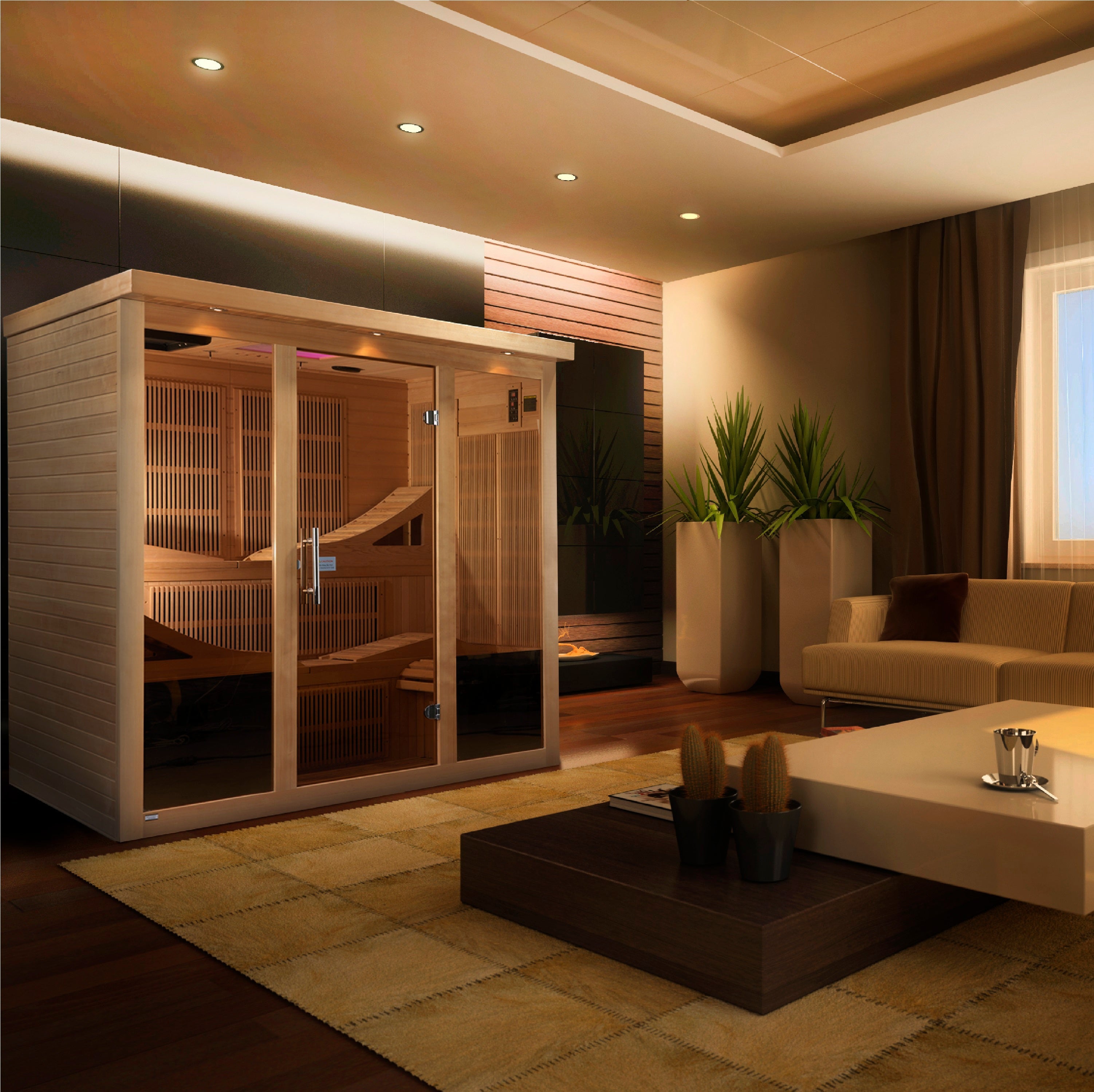 Monaco - 6 Person Near Zero EMF Far IR Sauna