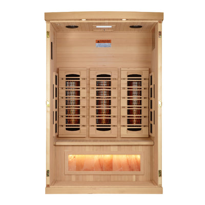 2 Person Full Spectrum with Himalayan Salt Bar IR Sauna