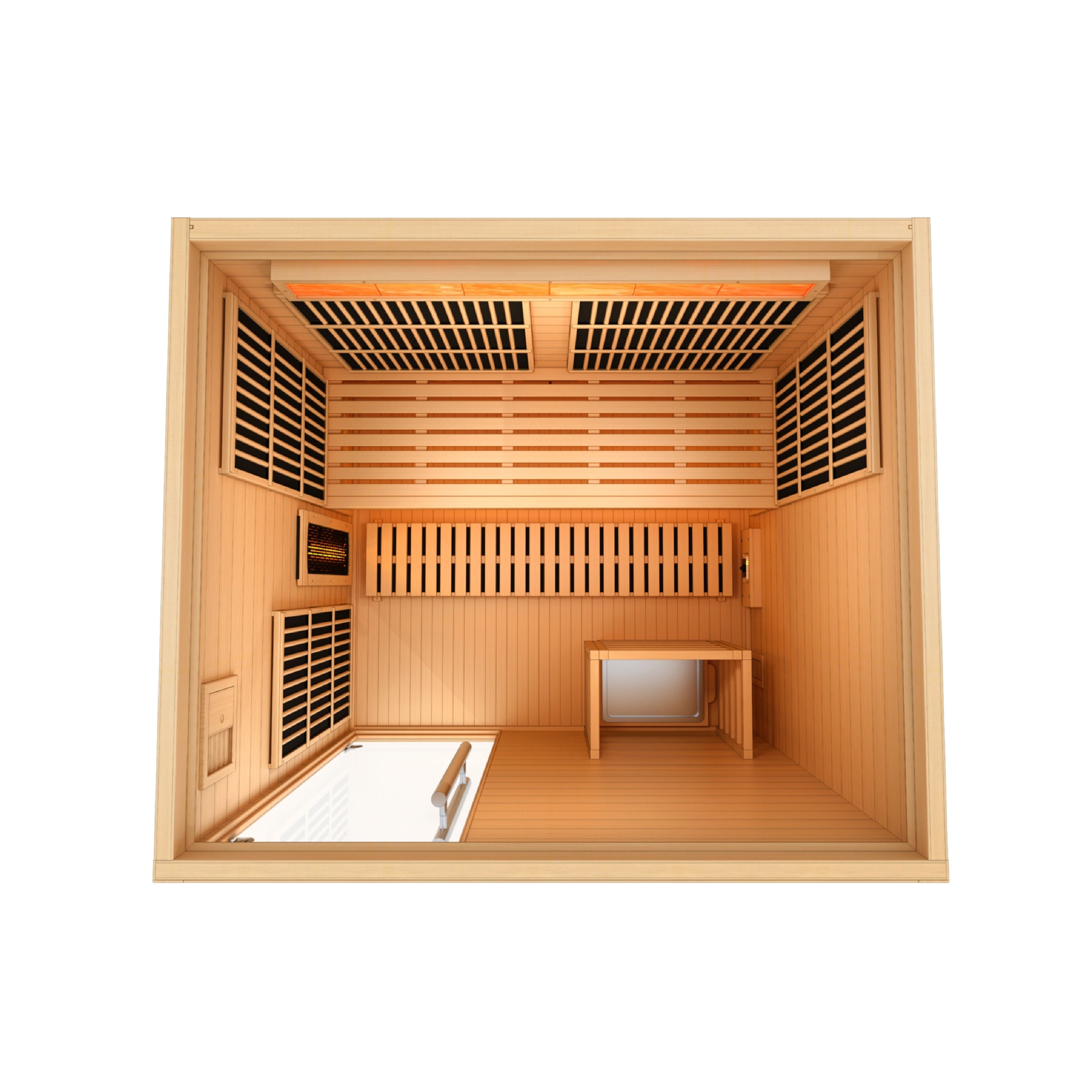 Soria 2026, 3 Person Indoor Hybrid Sauna, Full Spectrum & Built in Harvia Traditional Stove