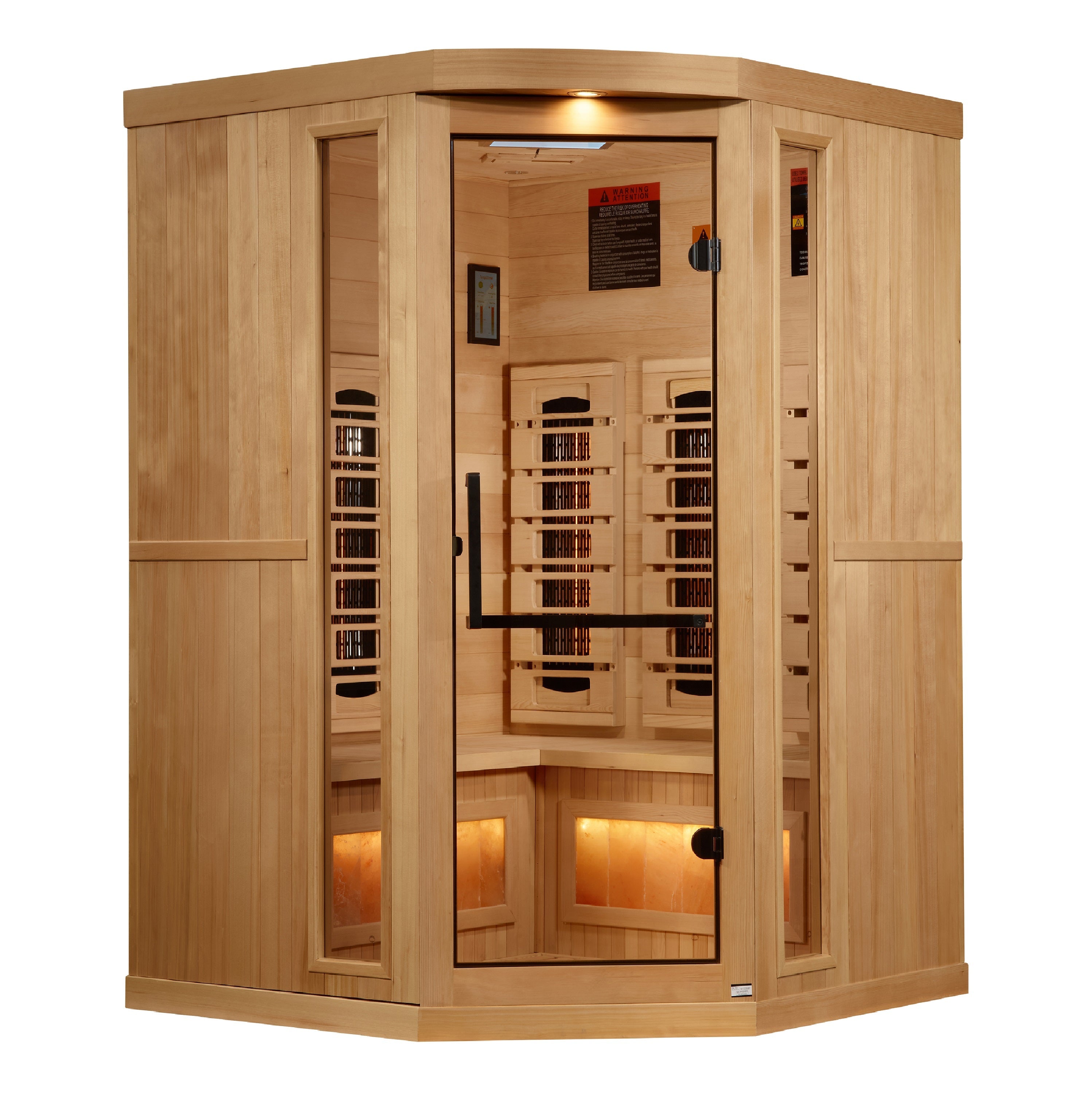 3 Person Full Spectrum with Himalayan Salt Bar Corner IR Sauna