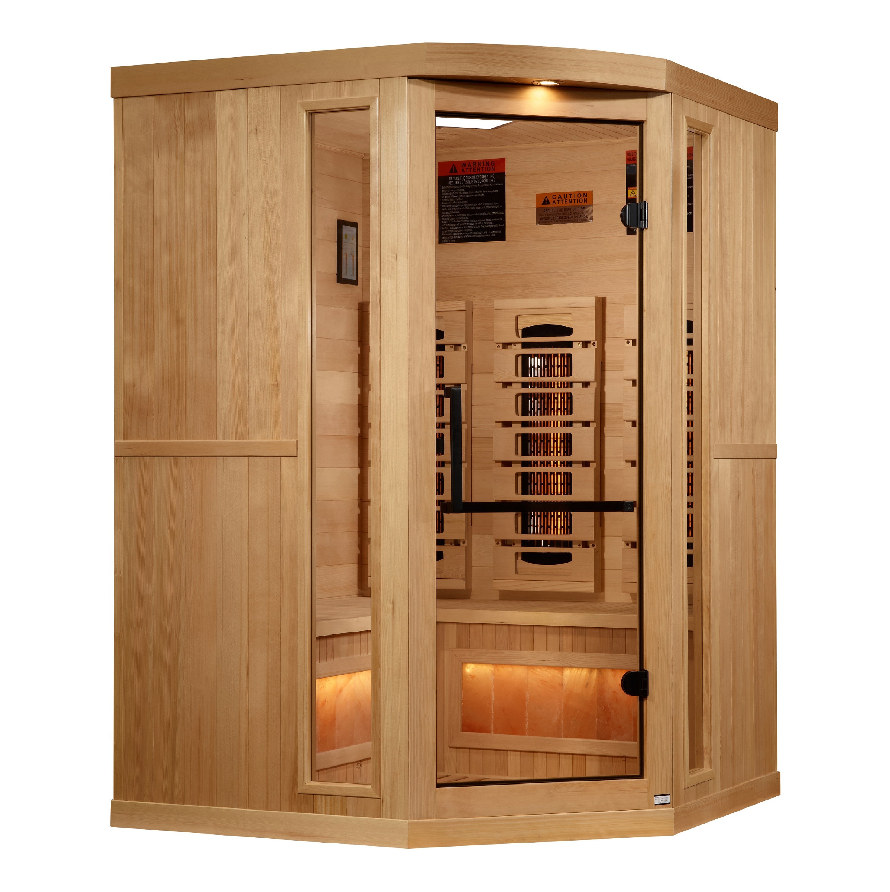 3 Person Full Spectrum with Himalayan Salt Bar Corner IR Sauna