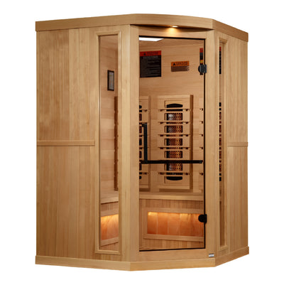 3 Person Full Spectrum with Himalayan Salt Bar Corner IR Sauna