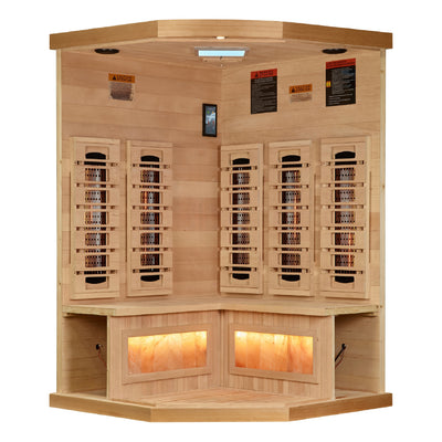 3 Person Full Spectrum with Himalayan Salt Bar Corner IR Sauna