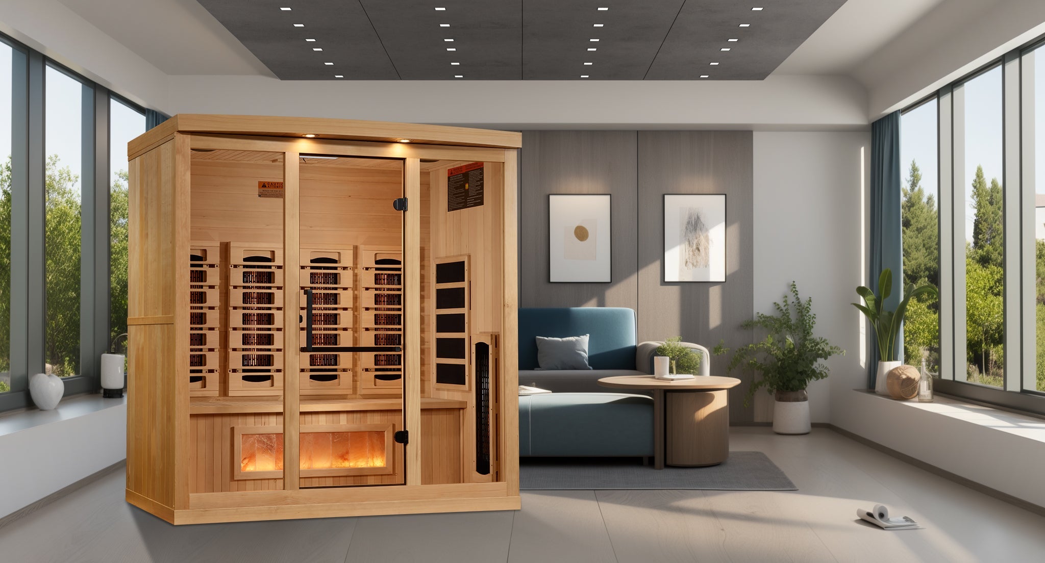 4 Person Full Spectrum with Himalayan Salt Bar IR Sauna