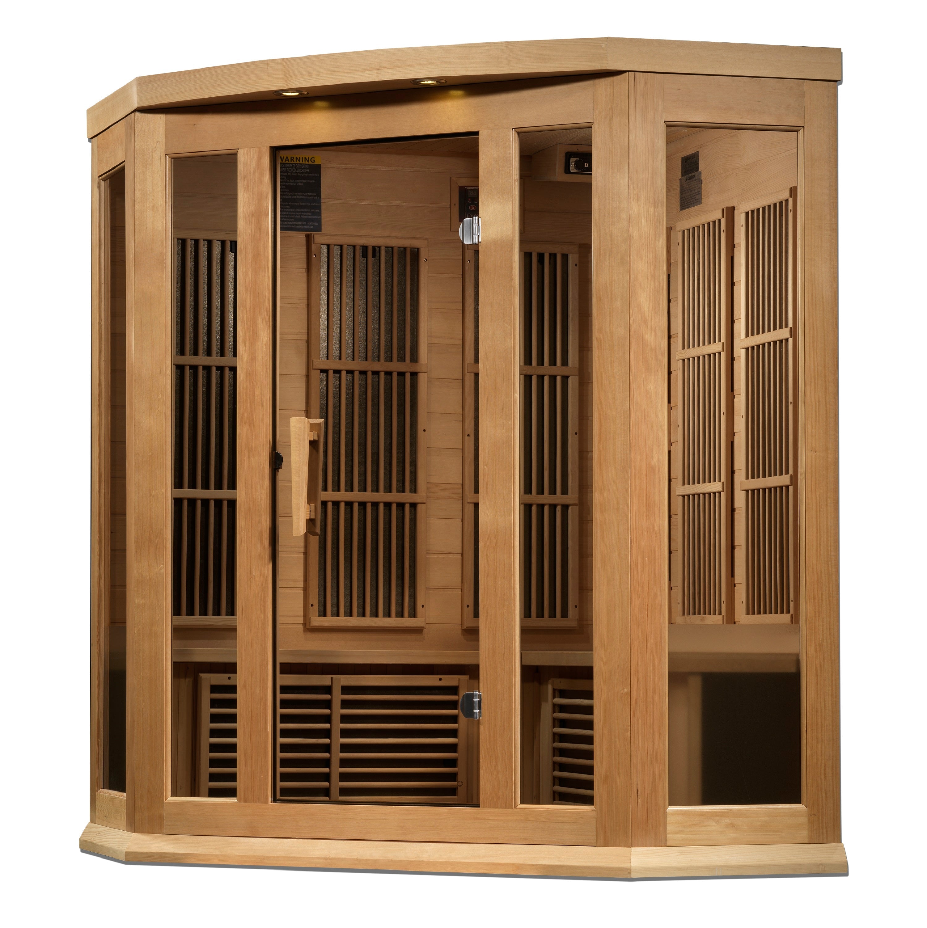 Maxxus 3 Person Corner Near Zero EMF FAR IR Sauna