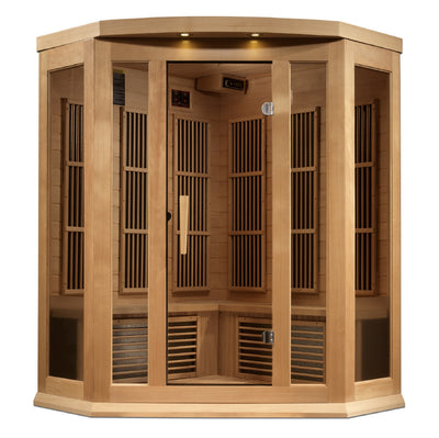 Maxxus 3 Person Corner Near Zero EMF FAR IR Sauna