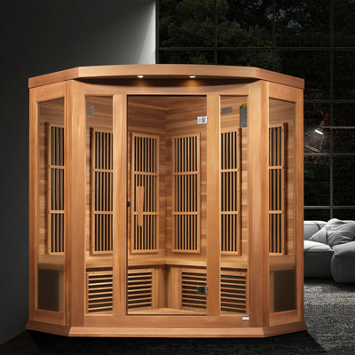 Maxxus Avignon 3 Person Corner Near Zero EMF FAR IR Sauna