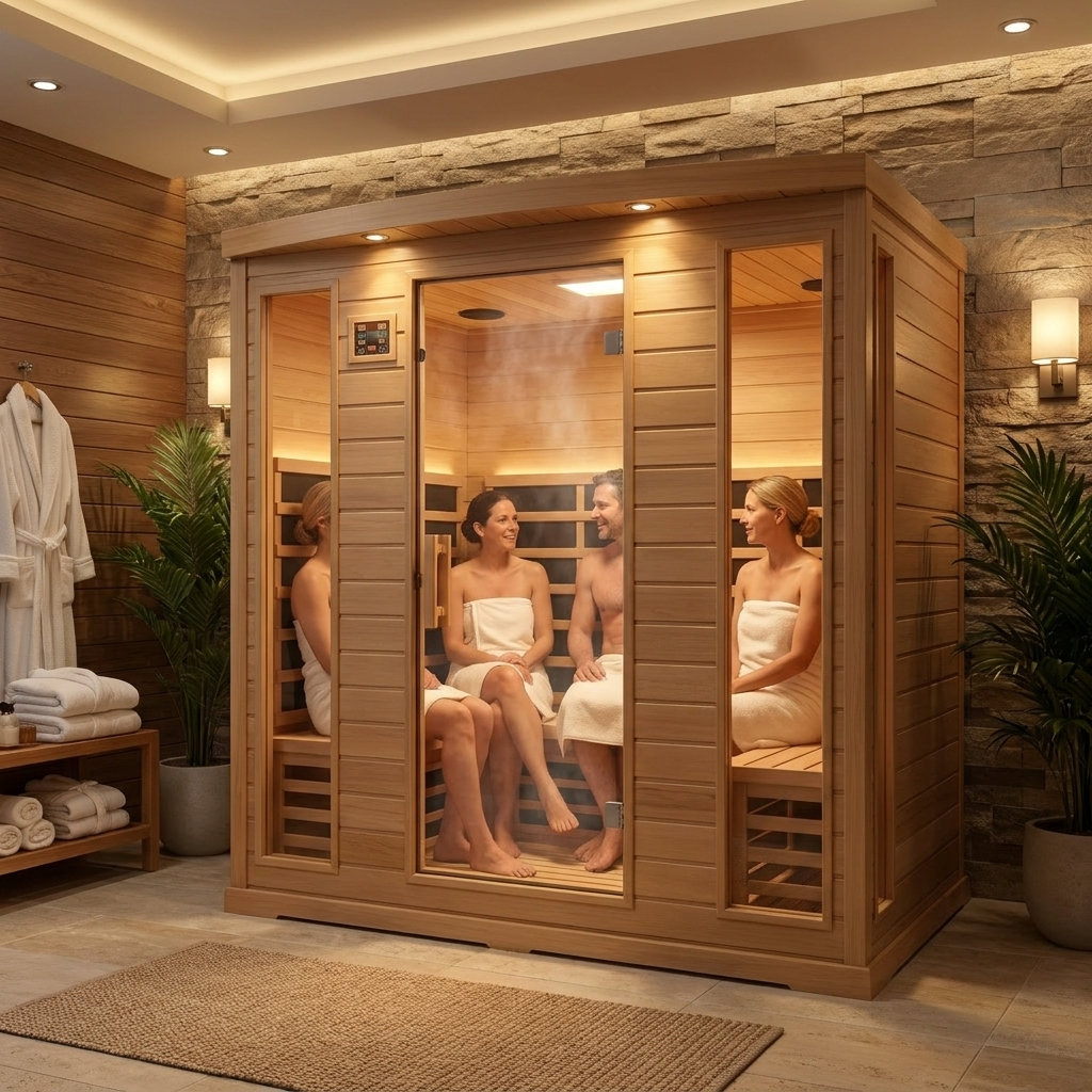 Maxxus 4 Person Near Zero EMF FAR IR Sauna