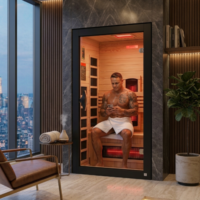 Dynamic Santorini 1-2 Person Full Spectrum Near Zero EMF FAR IR Sauna